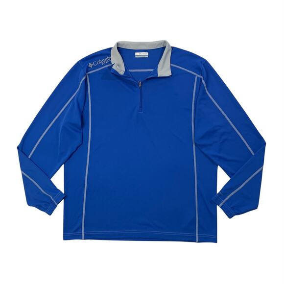 Columbia Shirt Mens M Medium Harbor White PFG Low Drag 1/4 Zip Pullover Fishing - Picture 1 of 8